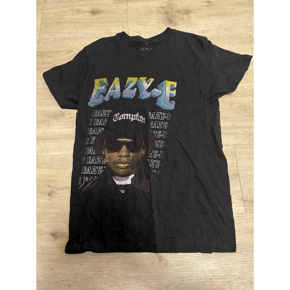 Eazy E NWA Compton Los Angeles Shirt Black Mens Size Medium Hip Hop 90s
